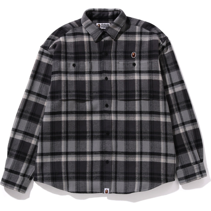 BAPE CHECK APE HEAD ONE POINT FLANNEL SHIRT缩略图