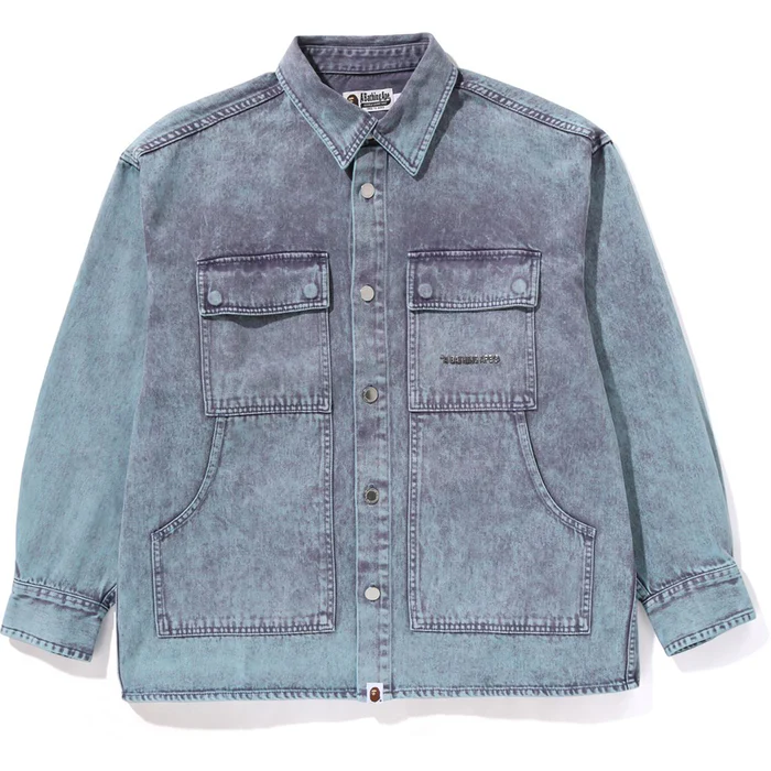 BAPE ACID WASH WORK SHIRT MENS缩略图